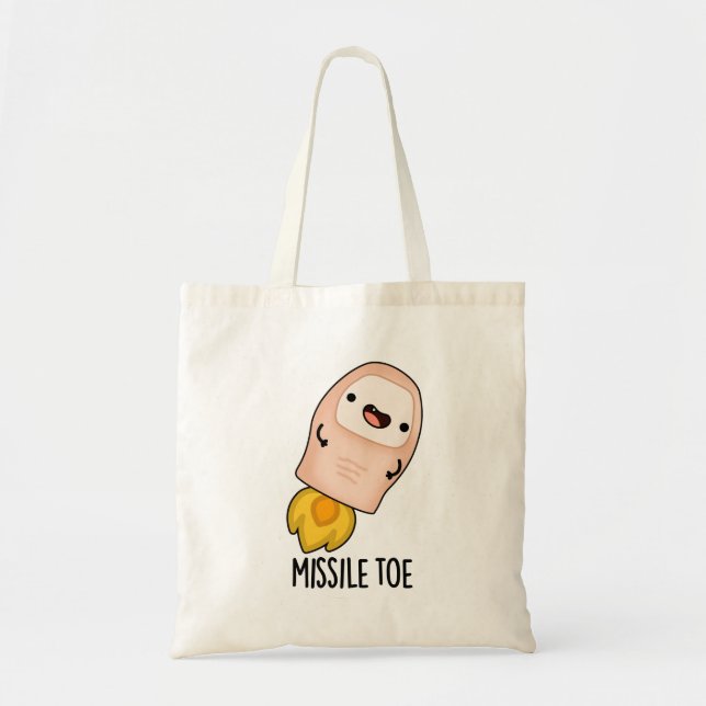 Tote Bag Missile Toe Cute Mistletoe Pun (Devant)