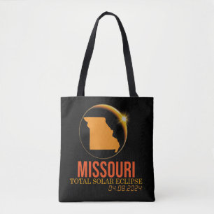 Tote Bag Missouri Total Solar Eclipse Avril 8 2024 USA Cart