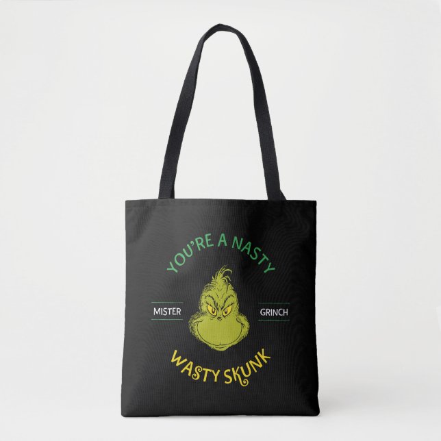 Tote Bag Mister Grinch | Vous êtes un sale con (Devant)