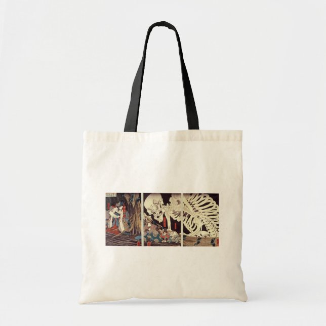 Tote Bag Mitsukini défiant le spectre squelettique, c.1845 (Devant)