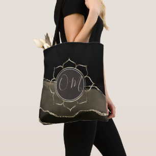 Tote Bag Mocha Agate Glittery OM