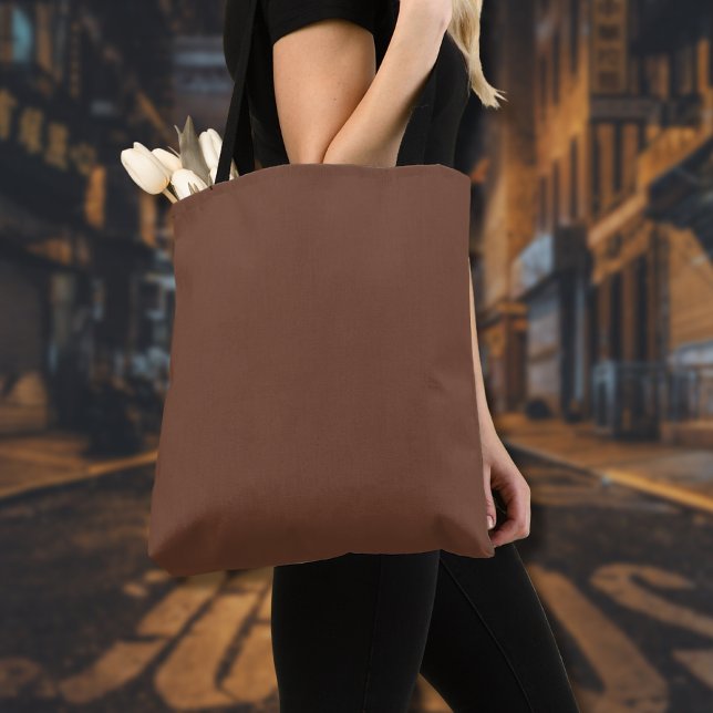 Tote Bag Mocha Brown couleur solide | Classique | Élégant (Créateur téléchargé)