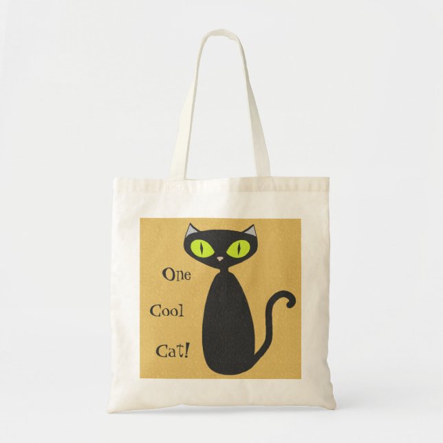 Tote Bag Mod Cat Fourre-tout - Un Chat Cool ! (Devant)