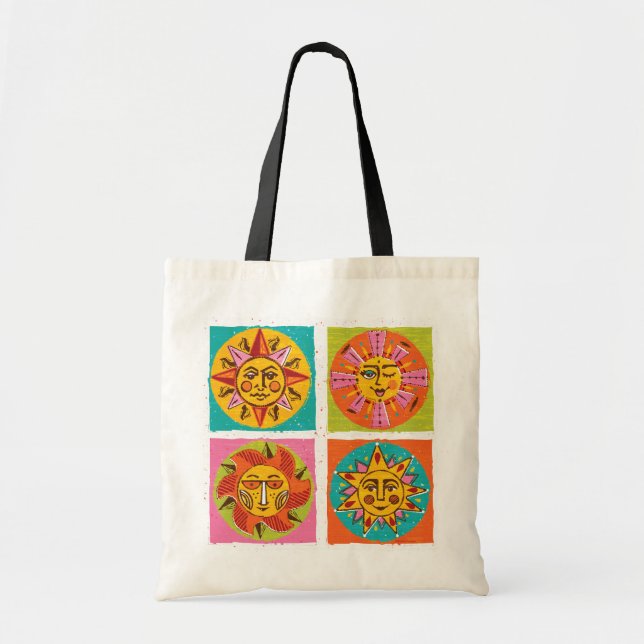 Tote Bag Mod Sun Faces Fourre-tout + Beach Bag (Devant)