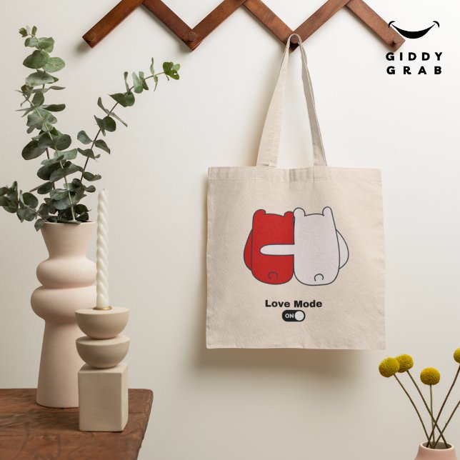 Tote Bag Mode Amour sur l'ours mignon Couple Valentine's (Créateur téléchargé)