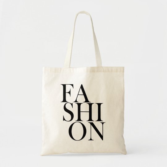 Tote Bag Mode Citation Fashionista De Style Noir Zazzle Fr