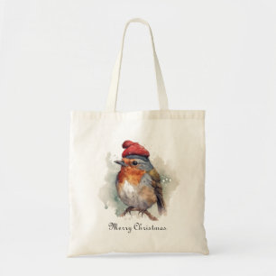 Tote Bag Mode Cottagecore Robin Marché de Noël