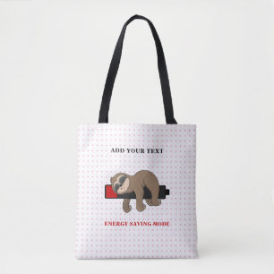 Tote Bag Mode d'économie d'énergie Modèle de paresseux dr