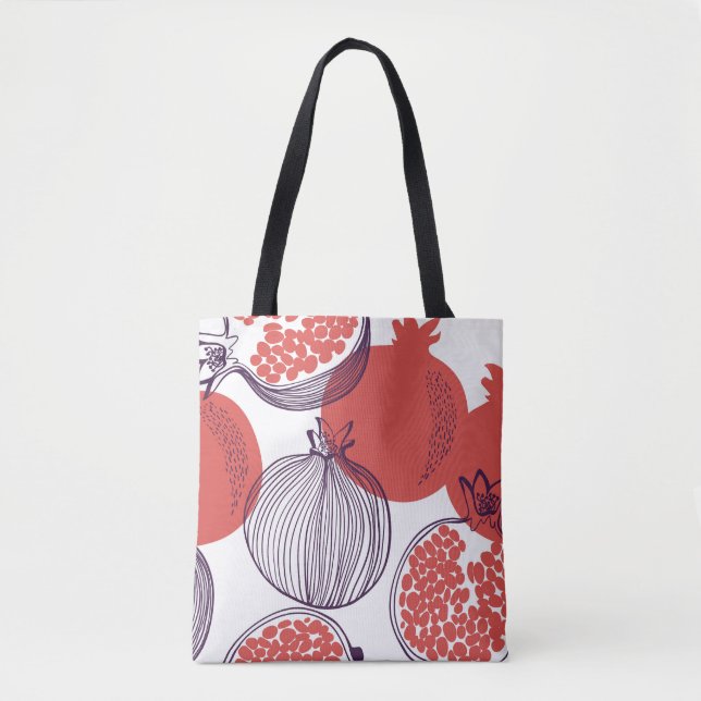 Tote Bag Mode grenade : Motif Vintage sans couture (Devant)