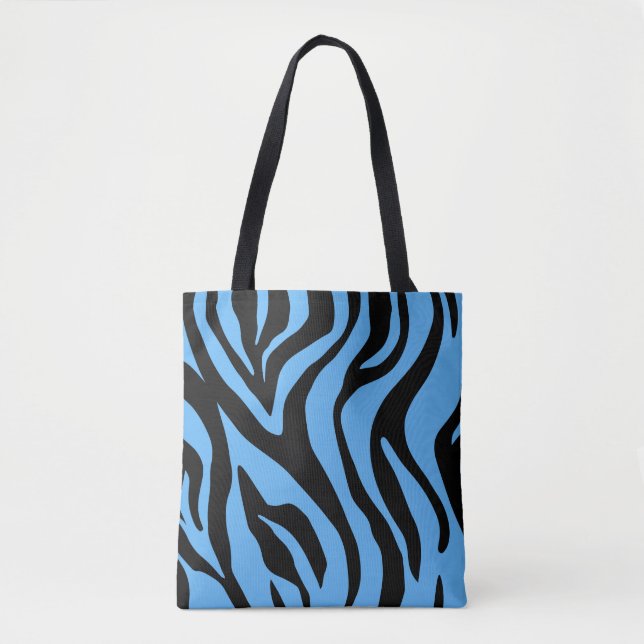 Tote Bag Mode Tigre Bleu Fourre-tout (Devant)