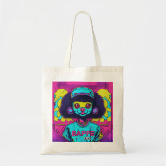 Tote Bag Mode urbaine japonaise rétro Mascotte de Neon