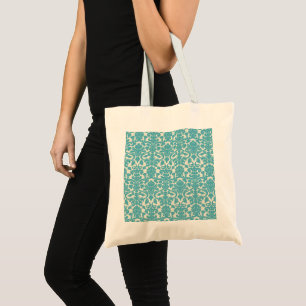 Tote Bag Modèle Damas, Damas bleu, Damas français