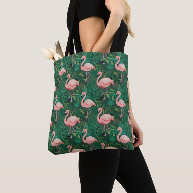 Tote Bag Modèle de flamant tropical (De près)
