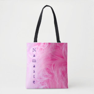 Tote Bag Modèle de Namaste rose vif moderne