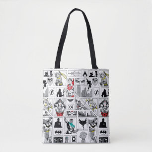 Tote Bag Modèle de panneau héroïque de la Ligue de justice