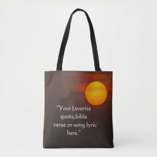Tote Bag Modèle de photo de coucher de soleil personnalisé