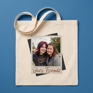Tote Bag Modèle de photo des meilleurs amis Polaroid
