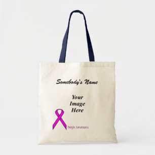 Tote Bag Modèle de ruban standard violet par Kenneth Yoncic