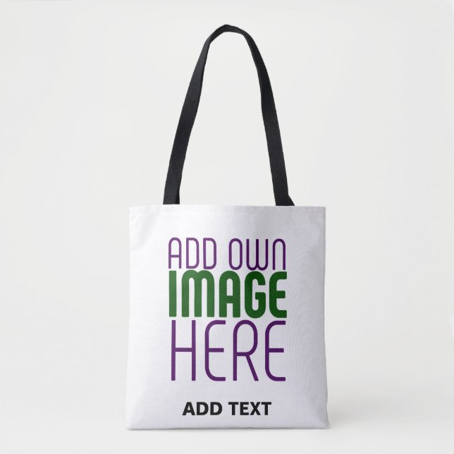 TOTE BAG MODÈLE DE TEXTE D'IMAGE BLANCHE SIMPLE MODERNE (Devant)