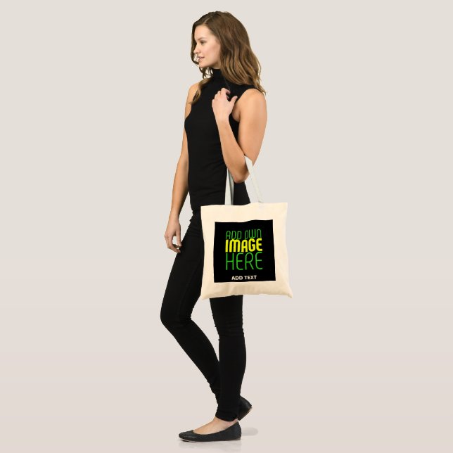 TOTE BAG MODÈLE DE TEXTE D'IMAGE NOIRE SIMPLE ET MODERNE (Devant (modèle))