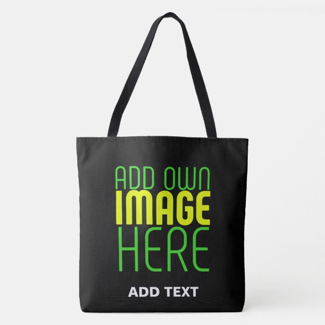TOTE BAG MODÈLE DE TEXTE D'IMAGE NOIRE SIMPLE ET MODERNE (Devant)