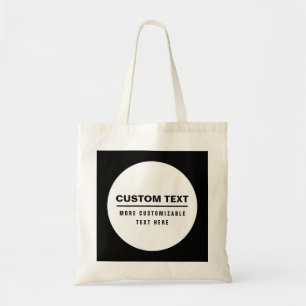 Tote Bag Modèle de texte personnalisable simple gras