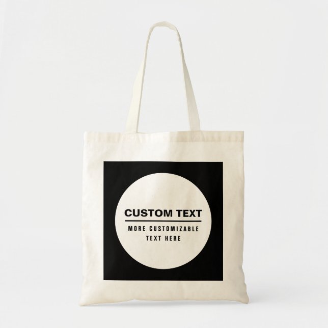Tote Bag Modèle de texte personnalisable simple gras (Devant)