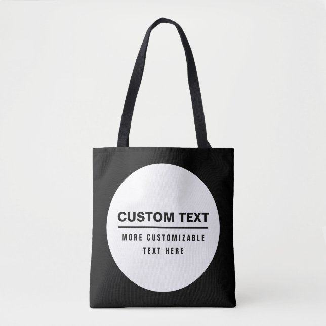 Tote Bag Modèle de texte personnalisable simple gras (Devant)