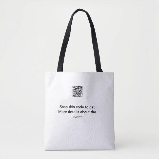 Tote Bag Modèle d'événement commercial de scan de code Q R  (Devant)