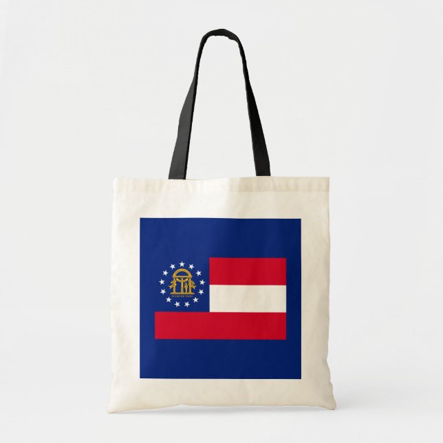 Tote Bag Modèle du drapeau de l'État de Géorgie (Devant)
