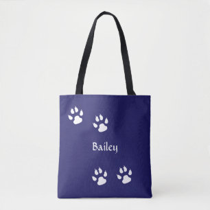 Tote Bag Modèle Empreintes de pattes de chien