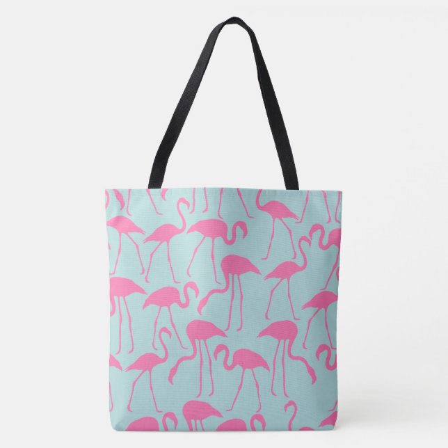 Tote Bag Modèle Flamingo rose cool (Devant)