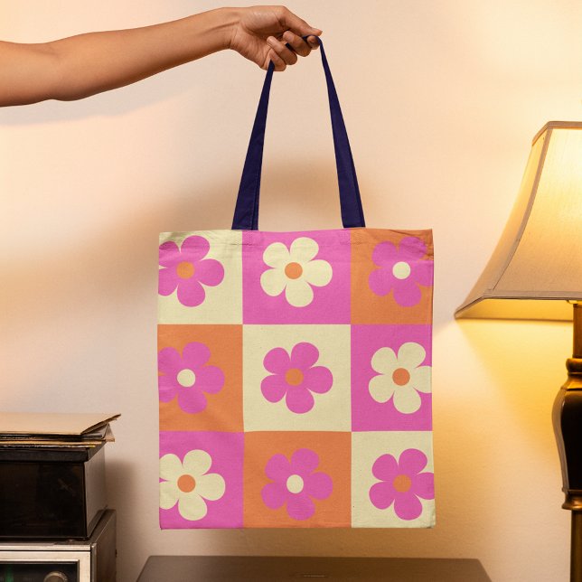 Tote Bag Modèle floral BOHO coloré rétro (Créateur téléchargé)