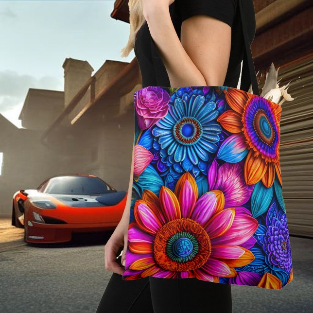 Tote Bag Modèle floral en style boho (Créateur téléchargé)