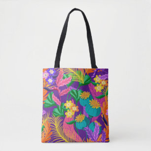 Tote Bag Modèle floral exotique coloré-23148