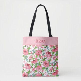 Tote Bag Modèle floral rose féminin