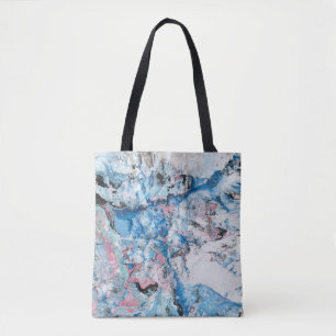Tote Bag Modèle moderne Abstrait rose bleu blanc