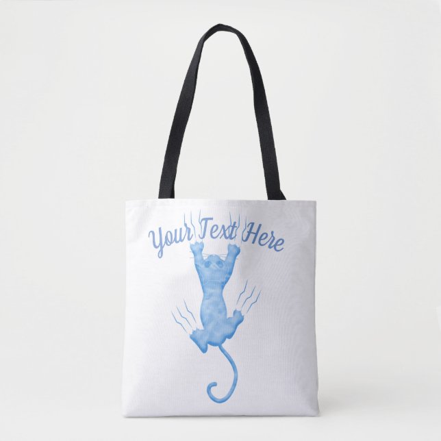 Tote Bag Modèle personnalisé Blue Kitten (Devant)