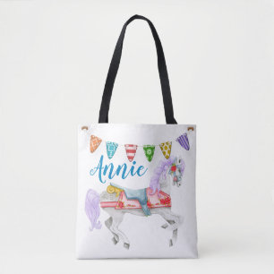Tote Bag Modèle personnalisé du cheval de carrousel