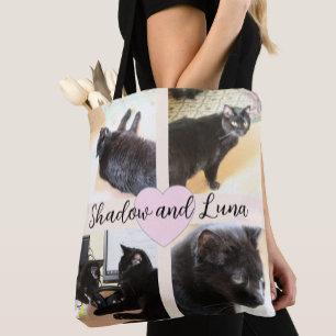 Tote Bag Modèle photo Amis Animaux De Compagnie Avec Nom Pe