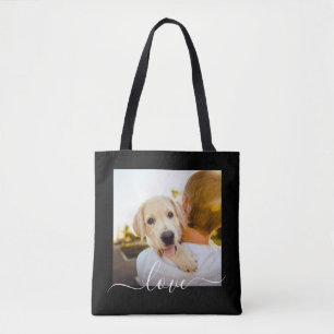 Tote Bag Modèle photo Love Texte noir Carry