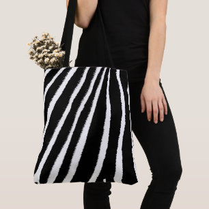 Tote Bag Modèle Zèbre classique noir et blanc