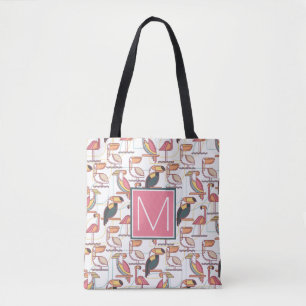 Tote Bag Modelez avec les oiseaux tropicaux que   ajoutent
