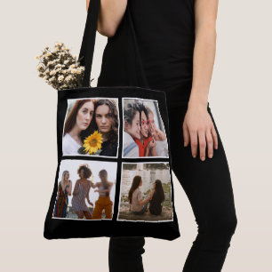 Tote Bag Modern Best Friends Forever Photo Collage   Bestie