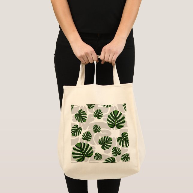 Tote Bag Modern Boho Botanical Leaves Pattern (Devant (produit))