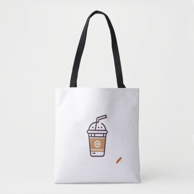 Tote Bag "Modern Cafe & Shakes Logo Design Bag - tendance e (Devant)