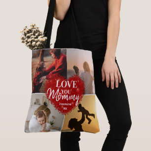 Tote Bag Modern Love You Maman/Maman/Other Photo Collage