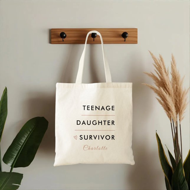 Tote Bag Modern Teen Daughter Survivor Personalized (Créateur téléchargé)