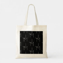 Moderne 2 Initiales Motif | Noir & Blanc