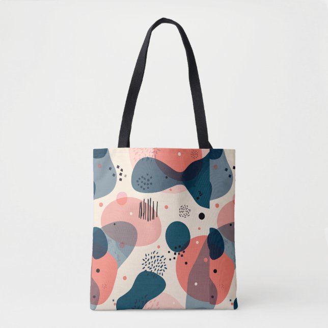 Tote Bag Moderne abstrait du milieu du siècle (Devant)